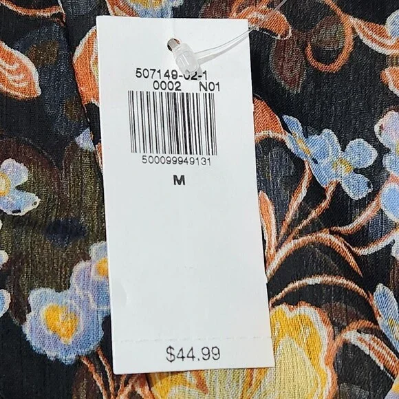 Old Navy long sleeve Top Size Medium Floral Print Lightweight - Picture 11 of 11